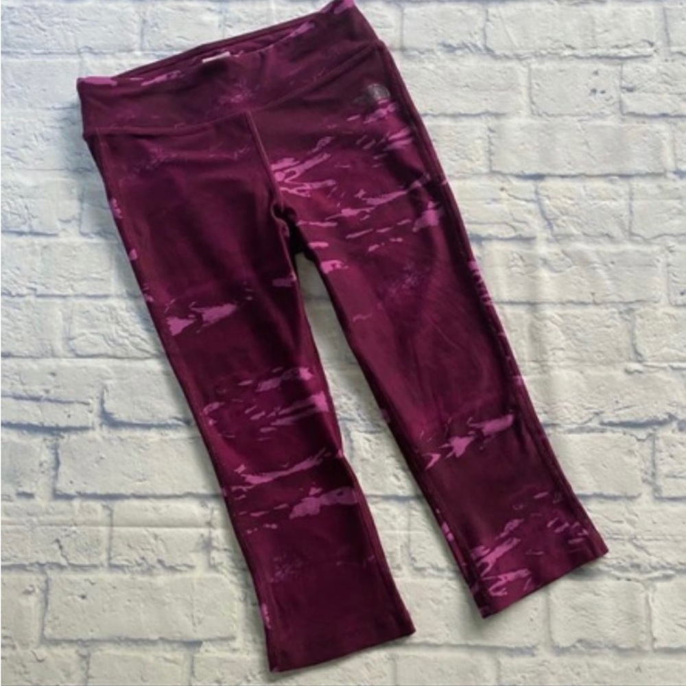 The North Face Purple Camo Capri Leggings - Size L